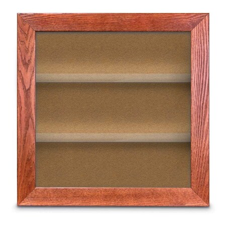 United Visual Products Outdoor Enclosed Combo Board, 42"x32", Gold Frame/White Porc & Cobalt UVCB4232ODG-WHTPORC-COBACC